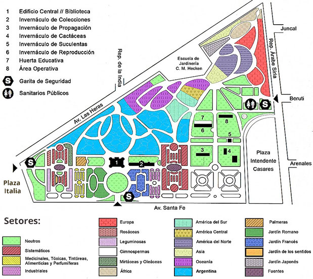 mapa jardim botanico