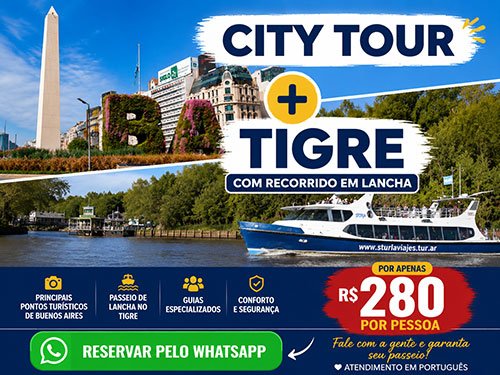 Promoção City Tour + Passeio Tigre